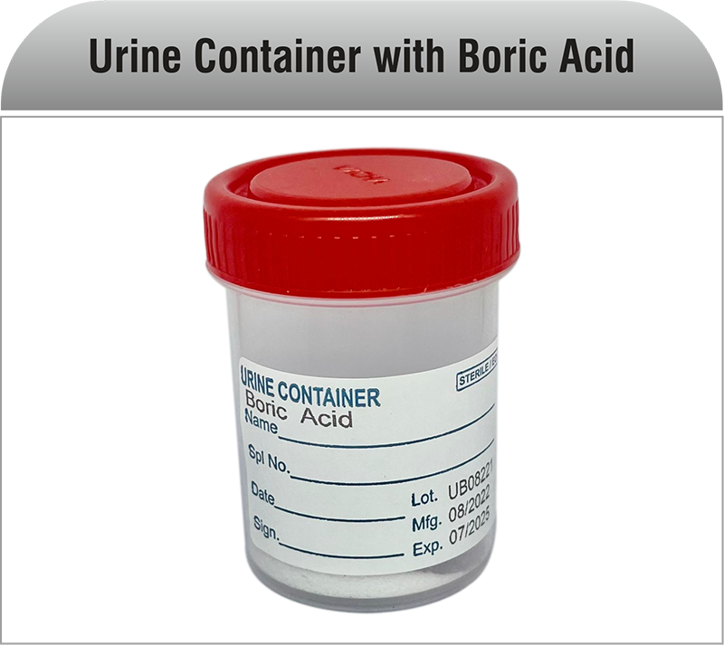 Manufacturer of Urine Container with Boric Acid in India