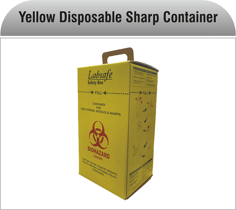 Manufacturer of Yellow Disposable Sharp Container in India